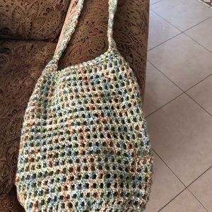 Handmade crochet market bag.